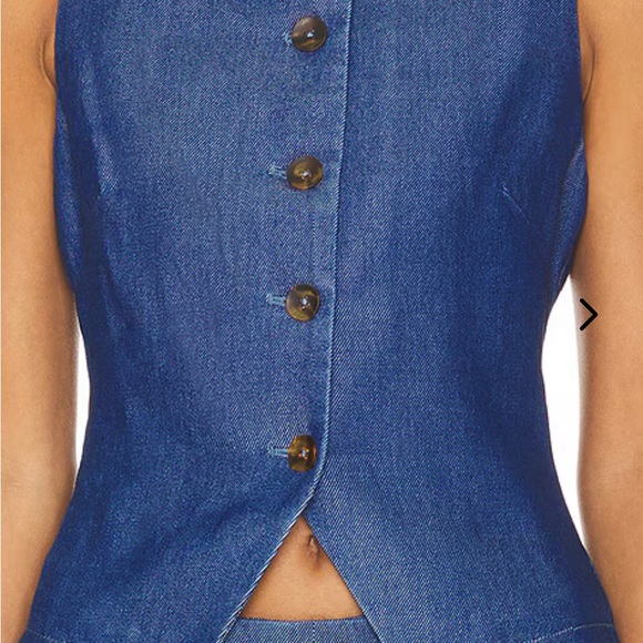 Denim Agathe Vest Top NWT by Lovers and Friends sz s - Picture 3 of 10